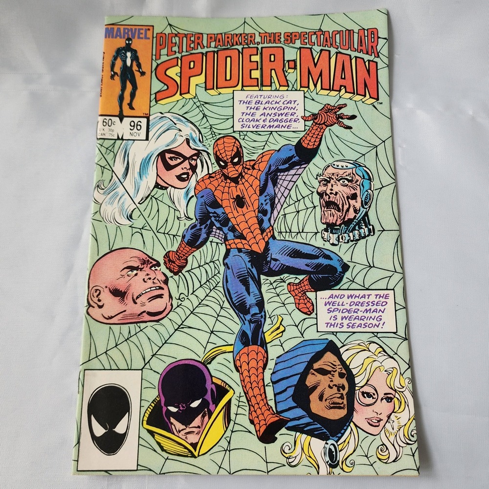 Peter Parker The Spectacular Spider-Man #96 Marvel Comic Book 1984 B&B  FN Clean
